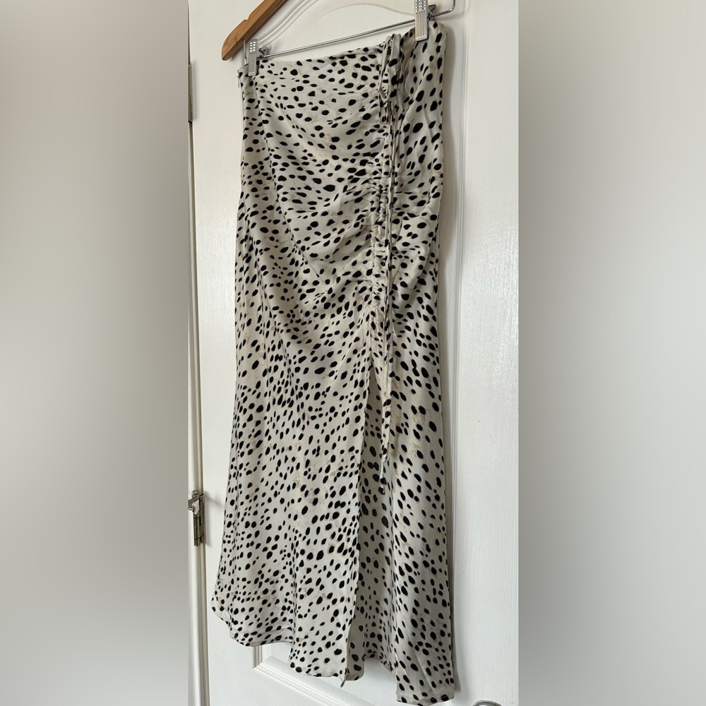 Cider Spot Leopard Print Drawstring Split Maxi Skirt - like new! Size M - Picture 6 of 14
